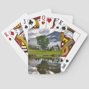 Little House in Mist on Lake Playing Cards