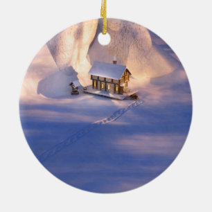 Little House in the Snow Ornament
