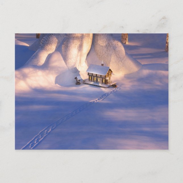 Little House in the Snow Postcard (Front)