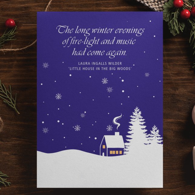 Little House on the Prairie Winter Quote Christmas Holiday Card (Creator Uploaded)