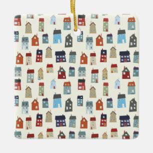 LITTLE HOUSES CERAMIC ORNAMENT