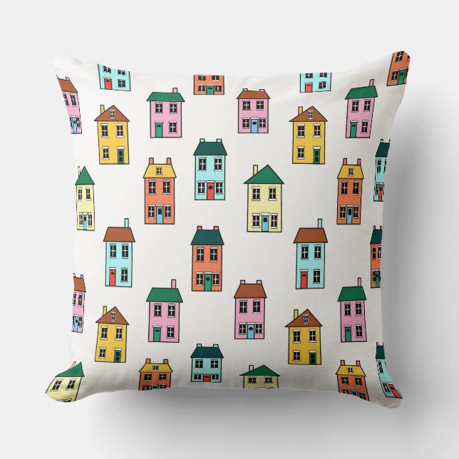 Little Houses Pattern Cushion (Front)