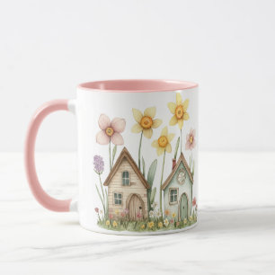 Little Houses Vintage Floral Cottage Mug
