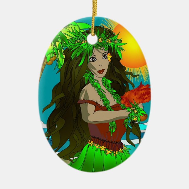 Little Hula Ornament (Front)