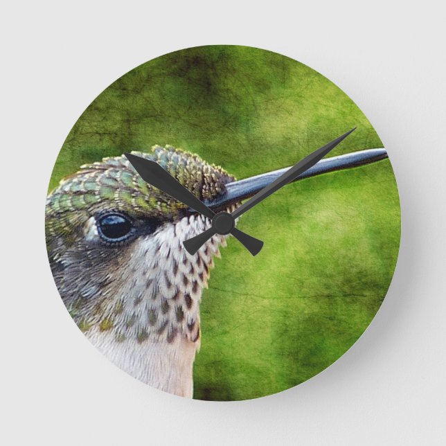 Little Hummer Round Clock (Front)