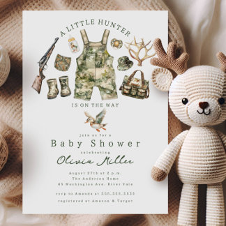 Little Hunter Baby Shower Invitation