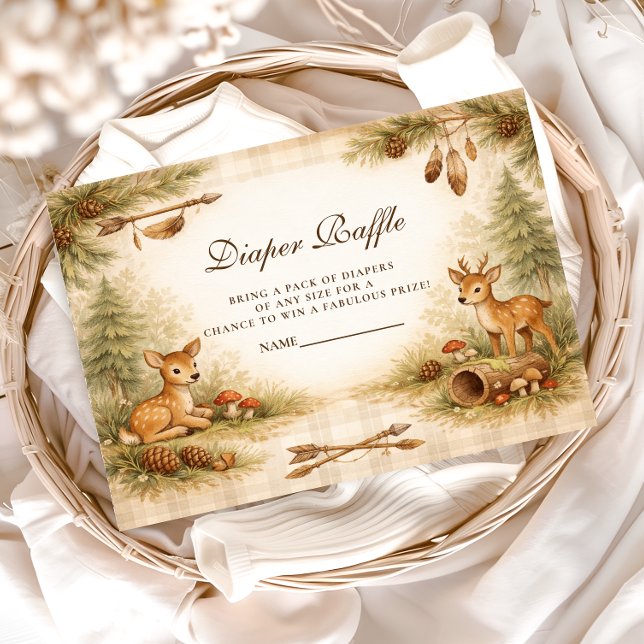 Little Hunter Woodland Deer Diapper Raffle Enclosure Card (Creator Uploaded)