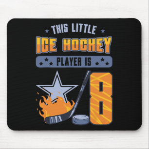 Little Ice Hockey 8th Birthday Player Puck Star Sp Mouse Mat