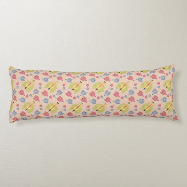 Little insect moth illustration light pattern body cushion (Back)