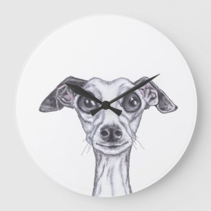 LITTLE ITALIAN GREYHOUND g869 Large Clock