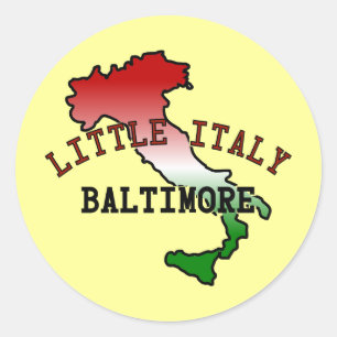 Little Italy Baltimore Classic Round Sticker