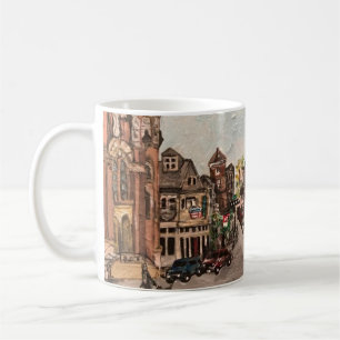 Little Italy, Cleveland Ohio Painting on a mug
