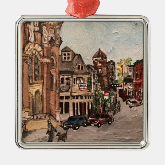 Little Italy, Cleveland, Ohio Painting Ornament (Front)