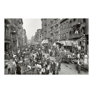 Little Italy - Mulberry Street - New York 1900 Photo Print