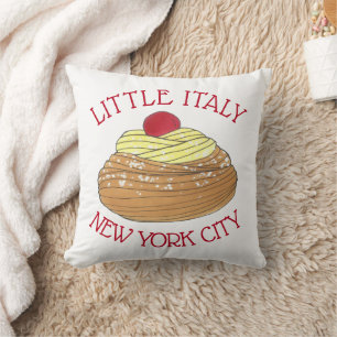 Little Italy NYC Italian Bakery Zeppole Pastry Cushion