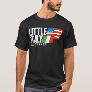 Little Italy of Denver 80s Retro BLACK T-Shirt