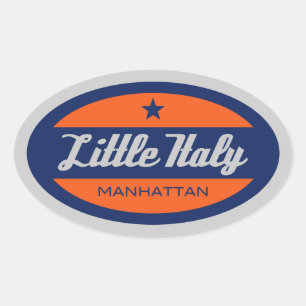 Little Italy Oval Sticker