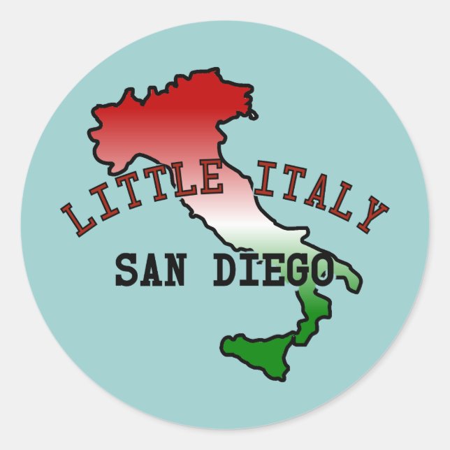 Little Italy San Diego Classic Round Sticker (Front)