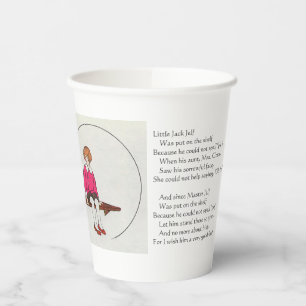 Little Jack Jelf, Mother Goose Nursery Rhyme Paper Cups