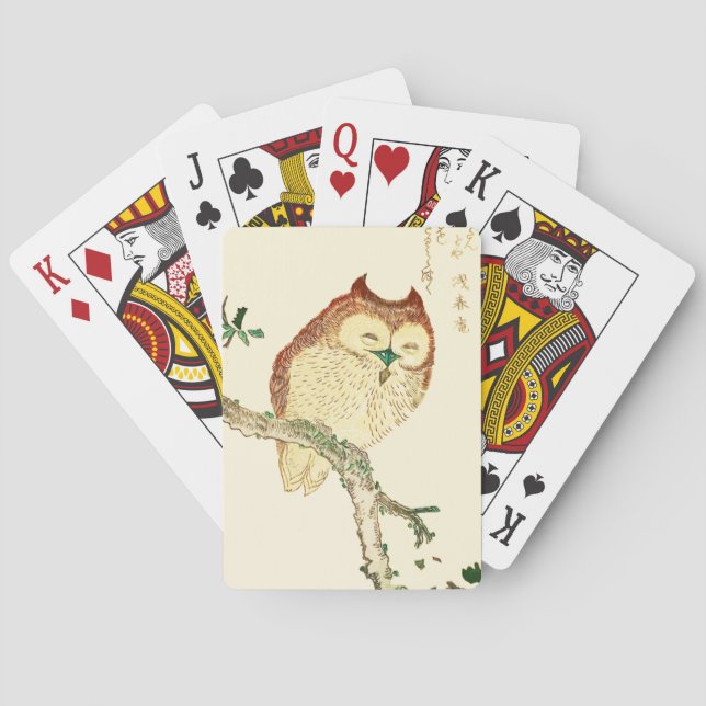Little Japanese owl Playing Cards (Back)