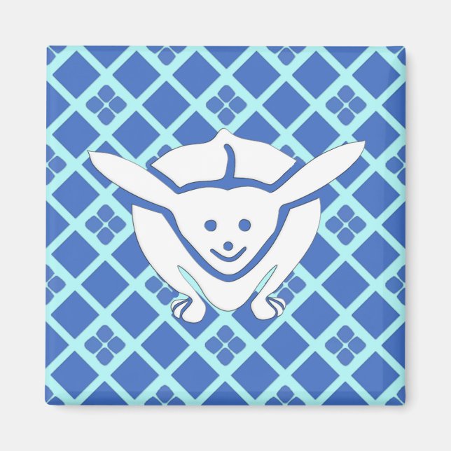 Little Japanese rabbit, blue Magnet (Front)