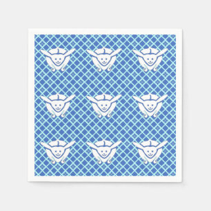 Little Japanese rabbit, blue Napkin