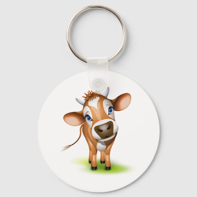 Little jersey cow key ring (Front)
