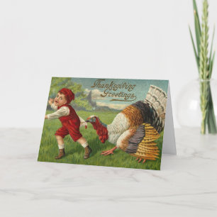 Little Jimmy Gets "Gobbled" Holiday Card
