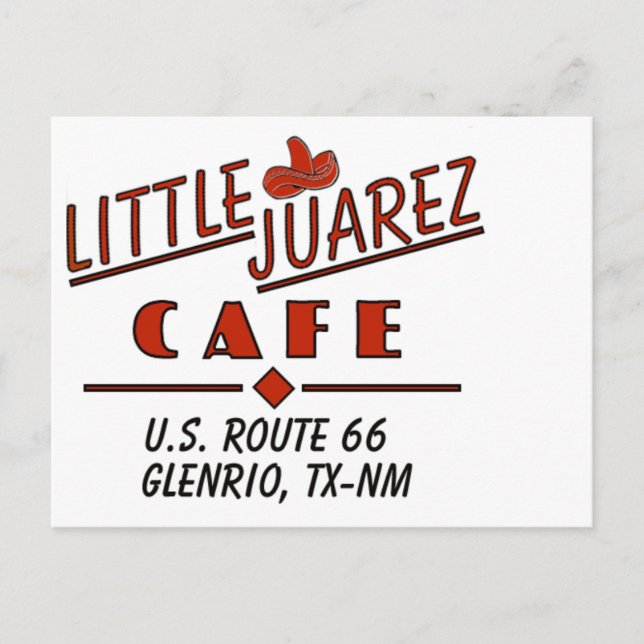 Little Juarez Cafe Sombrero Postcard (Front)