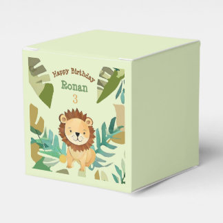 Little Jungle Prince Lion Birthday Favour Box