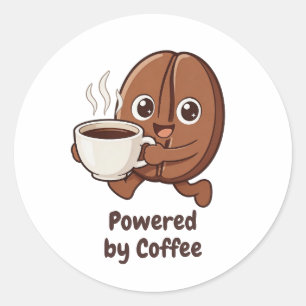 Little Kaka – Powered by Coffee Classic Round Sticker