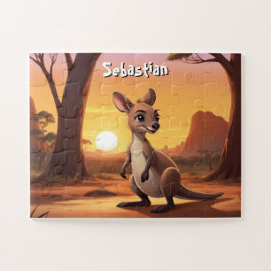 Little Kangaroo's Aussie Personalised Jigsaw Puzzle