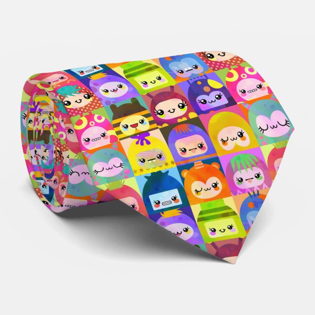 Little Kawaii Monster Community Tie (Rolled)