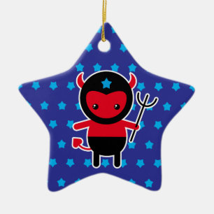 Little kawaii Ninja devil Ceramic Tree Decoration