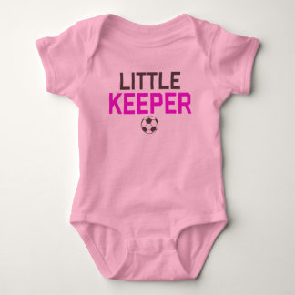 Little Keeper Soccer Goalie Baby Bodysuit in Pink