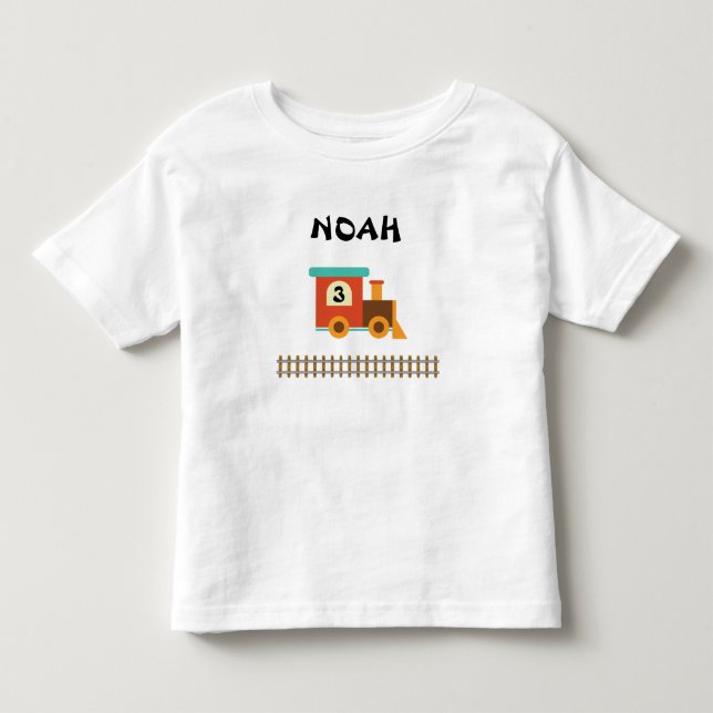 Little Kid Birthday Train Shirt (Front)