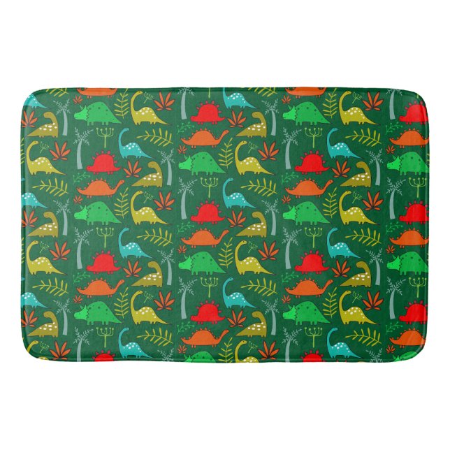 Little Kids Dinosaur Nursery Decor Bath Mat (Front)