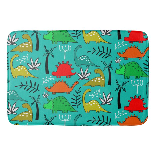 Little Kids Dinosaur Nursery Decor Bath Mat (Front)
