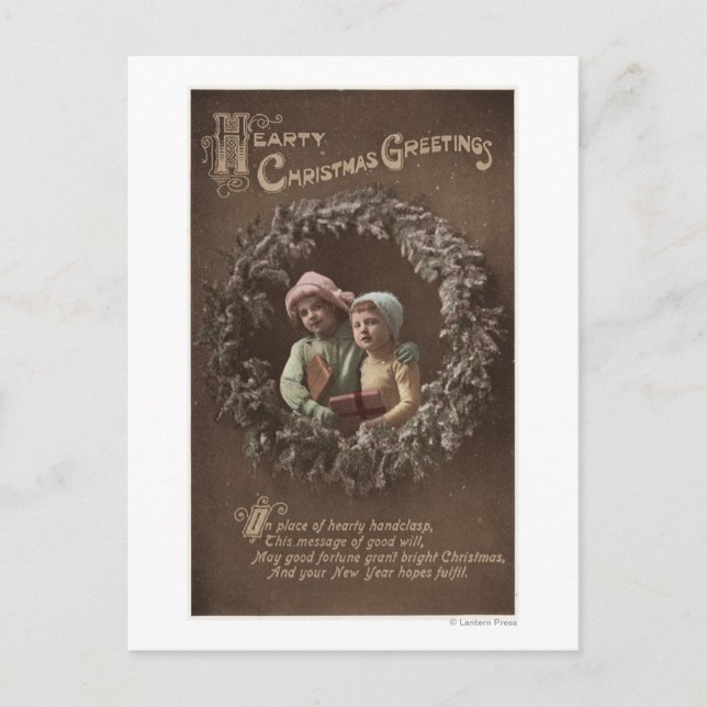 Little Kids in Armclasp Postcard (Front)