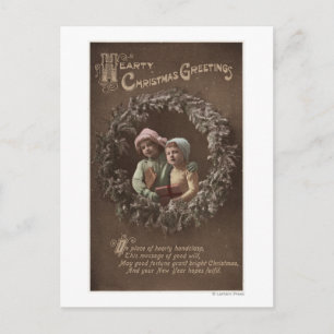 Little Kids in Armclasp Postcard