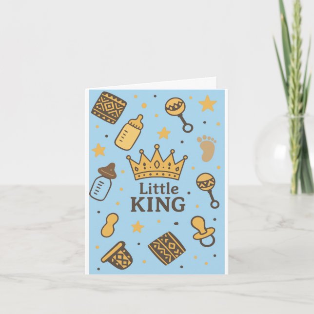 Little King Baby Shower  Invitation (Front)