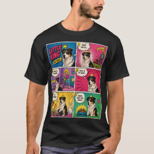 Little King Big Peace Comic Dog T-Shirt