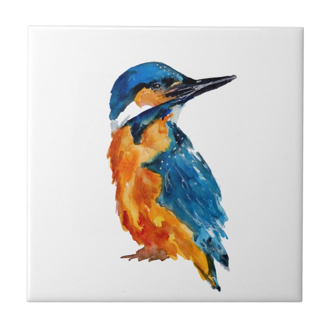 Little Kingfisher Bird Tile (Front)
