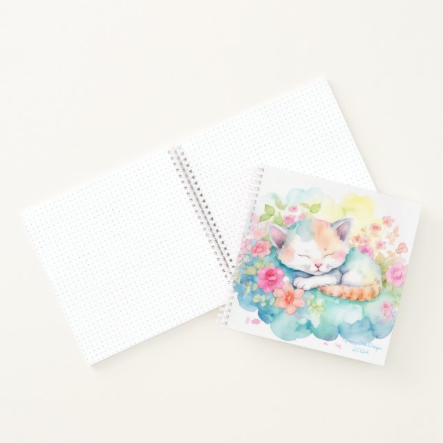Little kitten bullet journal notebook (Inside)
