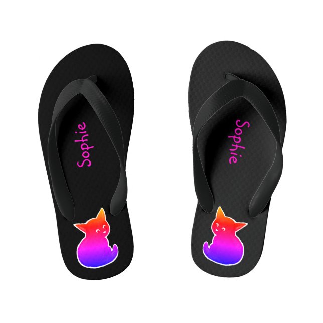 Little kitten kid's flip flops (Footbed)