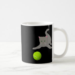 Little Kitten Playing With A Tennis Ball Cat Coffee Mug