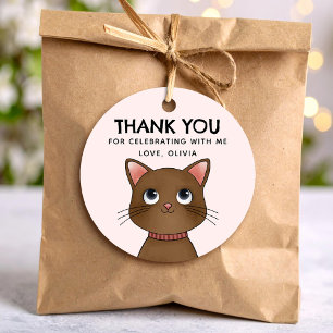 Little kitten thank you favour tags