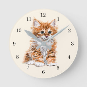 Little Kitten Wall Clock - Sweety