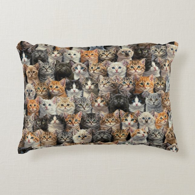 Little Kittens Parade  Decorative Cushion (Front)