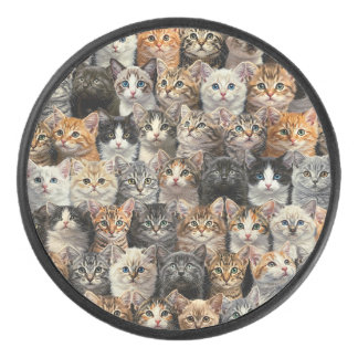 Little Kittens Parade Hockey Puck